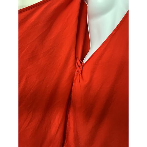 Anthropologie Amadi Robe Wrap Mini Dress Size M Orange Travel Beach Vacay NWT - Picture 5 of 8